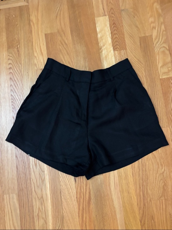 H&M Pants - H&M Black High-Waist Tailored Bermuda Shorts